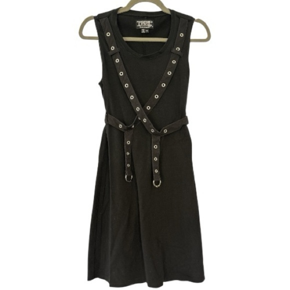 TRIPP NYC Daang Goodman Grommet Gothic Emo Black Mini Dress Size Extra Small